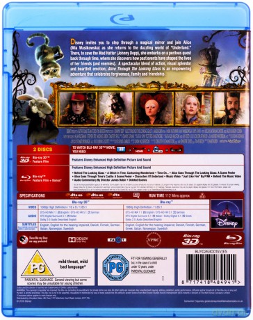 Alice Through The Looking Glass [Blu-Ray 3D]+[Blu-Ray]