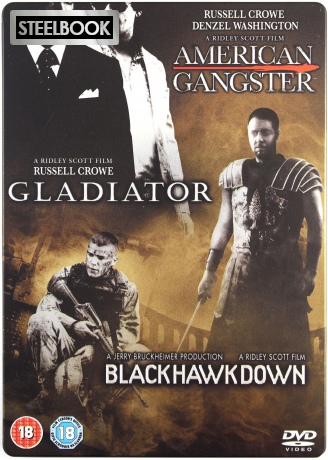 American Gangster / Gladiator / Black Hawk Down (American Gangster / Gladiator / Helikopter w ogniu) (steelbook) [3DVD]