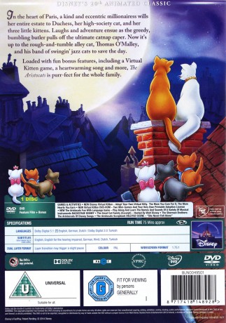 Aristocats (Aryskotraci) [DVD]