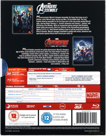 Avengers 1-2 Doublepack 3D (Avengers / Avengers: Czas Ultrona) [2xBlu-Ray 3D]+[2xBlu-Ray]