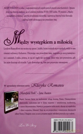Romans historyczny 05: Między występkiem a miłością - Mary Balogh [książka]