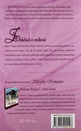 Romans historyczny 08: Zakład o miłość - Adrienne Basso [książka]