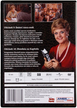 Napisała: Morderstwo 06: Śmierć rzuca urok / Zbrodnia na Kapitolu [DVD]