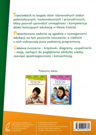 Trzecioteścik. Testy kompetencji dla klasy 3 [KSIĄŻKA]