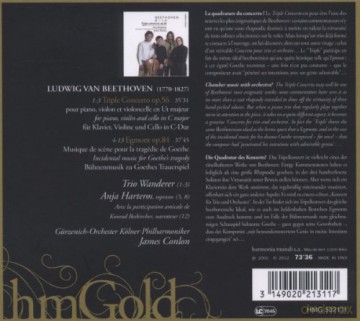 Beethoven: Triple Concerto op 56 Trio Wanderer (digipack) [CD]