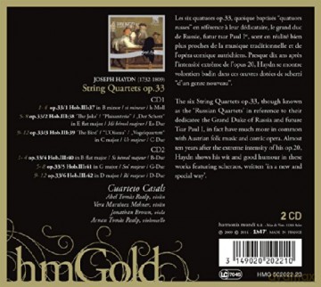 Haydn: String Quartets op 33 Cuarteto Casals (digipack) [2CD]