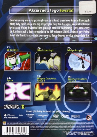 Ben 10: Obca potęga 5 odcinki 21-26 [DVD]