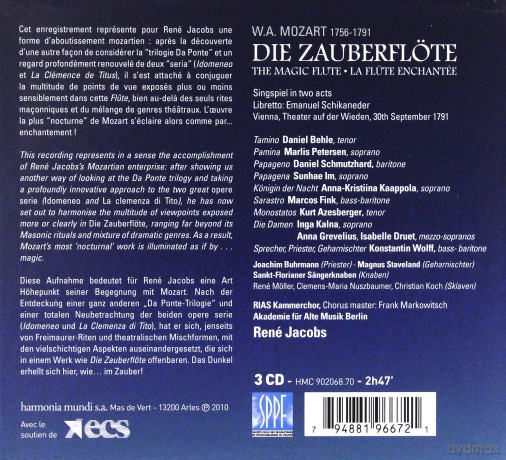 Mozart: Die Zauberflote Jacobs [3CD]