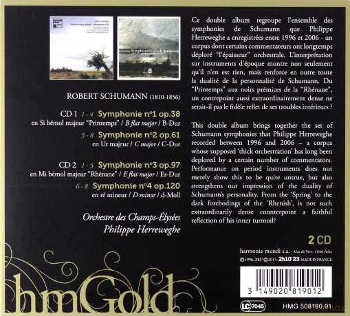 Schumann: Complete Symphonies Herreweghe (digipack) [2CD]
