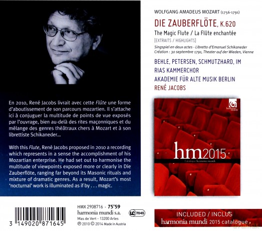 Mozart: Die Zauberflote Jacobs [CD]