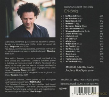 Schubert: Erlkonig Goerne (digipack) [CD]
