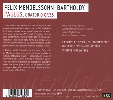 Mendelssohn Bartholdy: Paulus Herreweghe (digipack) [2CD]