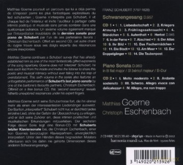 Schubert: Schwanengesang Goerne (digipack) [2CD]