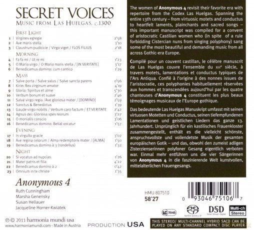 Anonymous 4: Secret Voices [SACD]