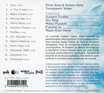 Omar Sosa Seckou Keita: Transparent Water (digipack) [CD]