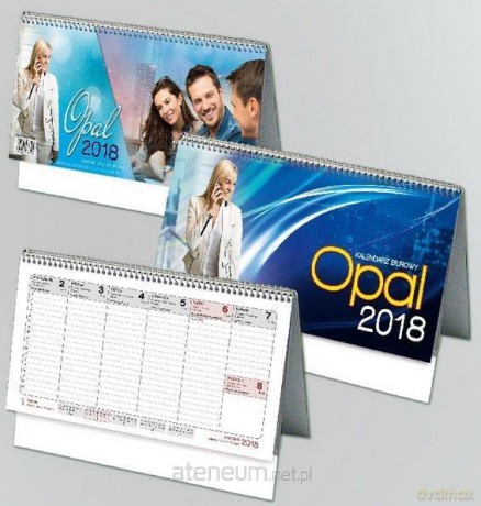 Kalendarz 2018 Biurowy Opal poziomy [KALENDARZ]