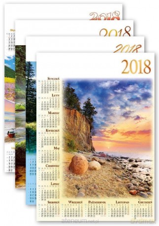 Kalendarz 2018 Jednoplanszowy zestaw (10X10 szt.) [KALENDARZ]