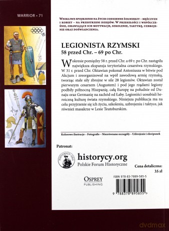Legionista rzymski 58 przed Chrystusem - 69 po Chrystusie - Ross Cowan [KSIĄŻKA]