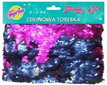 Torebka cekinowa niebiesko-różowa