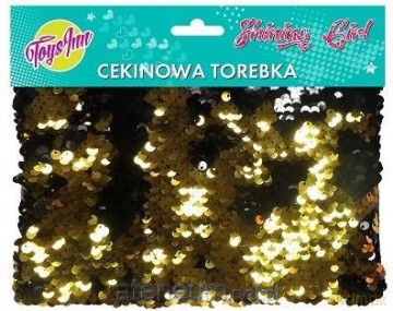 Torebka cekinowa złoto- czarna