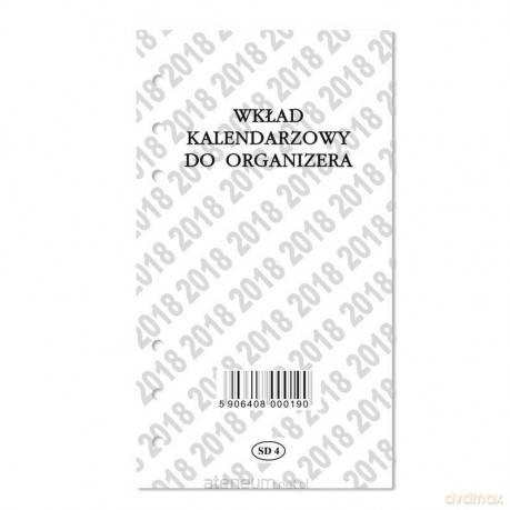 Wkład kalendarzowy do organizera SAPT 2018 SD4 [KALENDARZ]