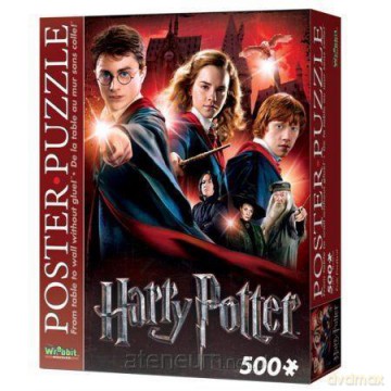 Wrebbit Poster Puzzle 3D 500 el. Harry Potter Hogwarts school [PUZZLE]
