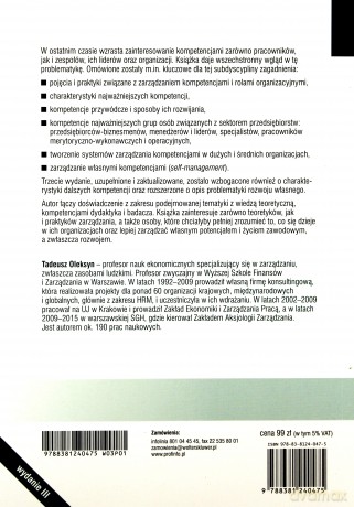 Zarządzanie kompetencjami. Teoria i praktyka - Tadeusz Oleksyn [KSIĄŻKA]