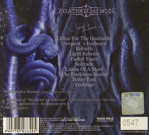Agathodaimon: Serpent's Embrace (Remastered) (digipack) [CD]