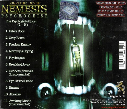 Age Of Nemesis: Psychogeist [CD]