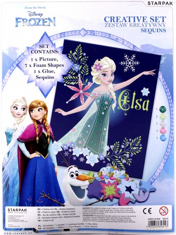 Zestaw kreatywny z cekinami Frozen