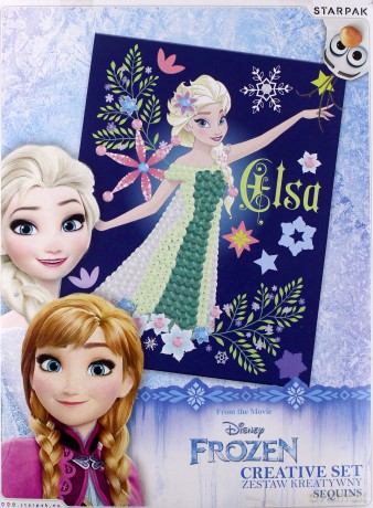 Zestaw kreatywny z cekinami Frozen