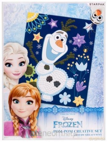Zestaw kreatywny z pomponami Frozen