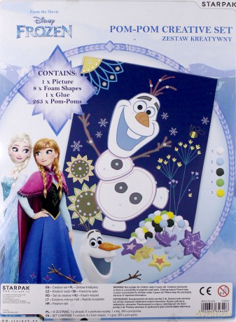 Zestaw kreatywny z pomponami Frozen