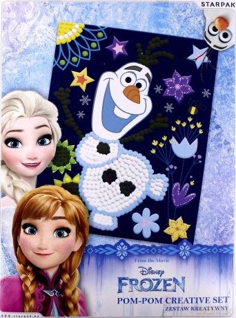 Zestaw kreatywny z pomponami Frozen