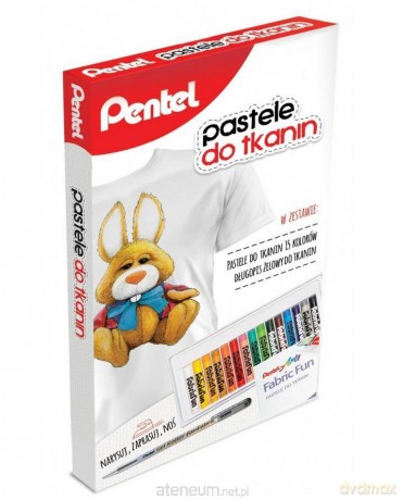 Zestaw pastele do tkanin 15 kol + długopis