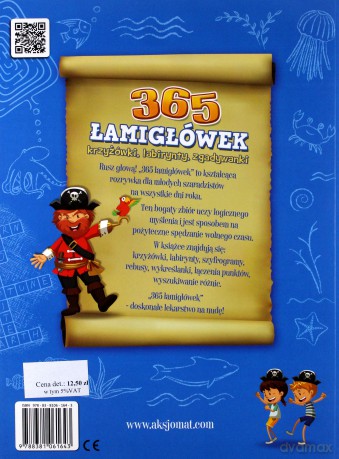 365 łamigłówek. Krzyżówki, labirynty, zagadki logiczne - Wojciech Czerepak [KSIĄŻKA]