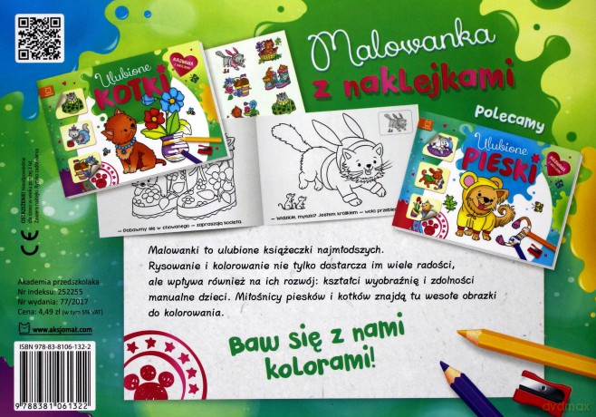 Ulubione kotki. Malowanka z naklejkami [KSIĄŻKA]