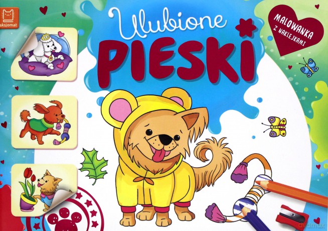 Ulubione pieski. Malowanka z naklejkami [KSIĄŻKA]