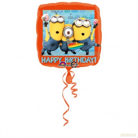 Balon foliowy kwadratowy Minionki