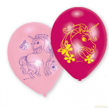 Balony lateksowe 22,8 cm Jednorożec 6 sztuk