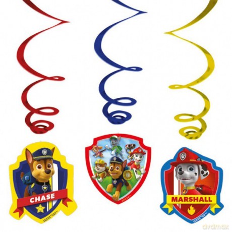 Dekoracja wisząca Psi Patrol, 6 sztuk