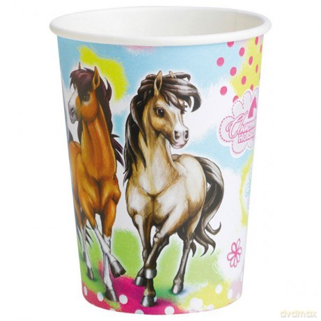 Kubki 266 ml Konie, 8 sztuk