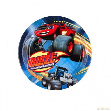 Talerzyki 18 cm Blaze, 8 sztuk