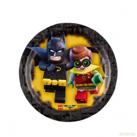 Talerzyki 18 cm Lego Batman, 8 sztuk