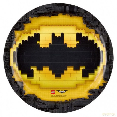 Talerzyki 23 cm Lego Batman, 8 sztuk