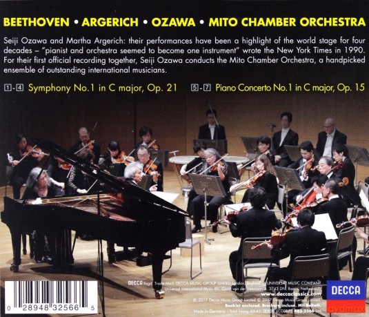Martha Argerich: Beethoven Piano Concerto No.1 Symphony No. 1 [CD]