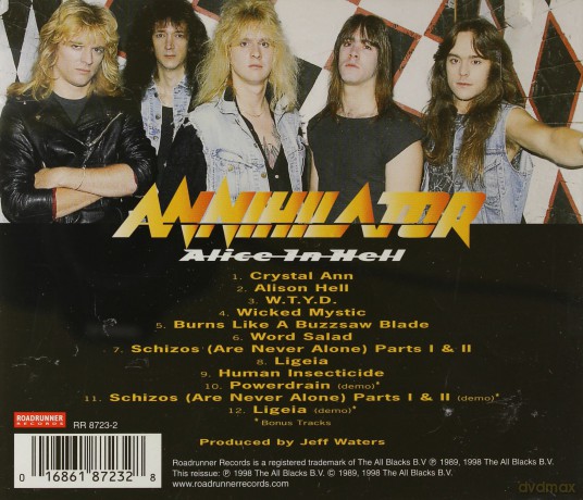 Annihilator: Alice In Hell [CD]