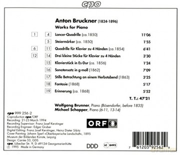 Wolfgang Brunner: Brucknerpiano Works [CD]