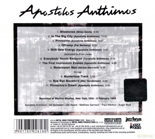 Apostolis Anthimos (SBB): Days We Can't Forget + Bonusy (Reedycja) (digipack) [CD]