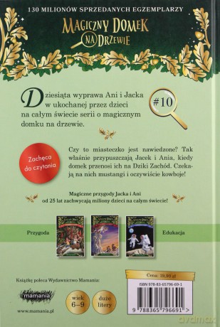 Słońce zachodzi w mieście duchów. Magiczny domek na drzewie - Mary Pope Osborne [KSIĄŻKA]